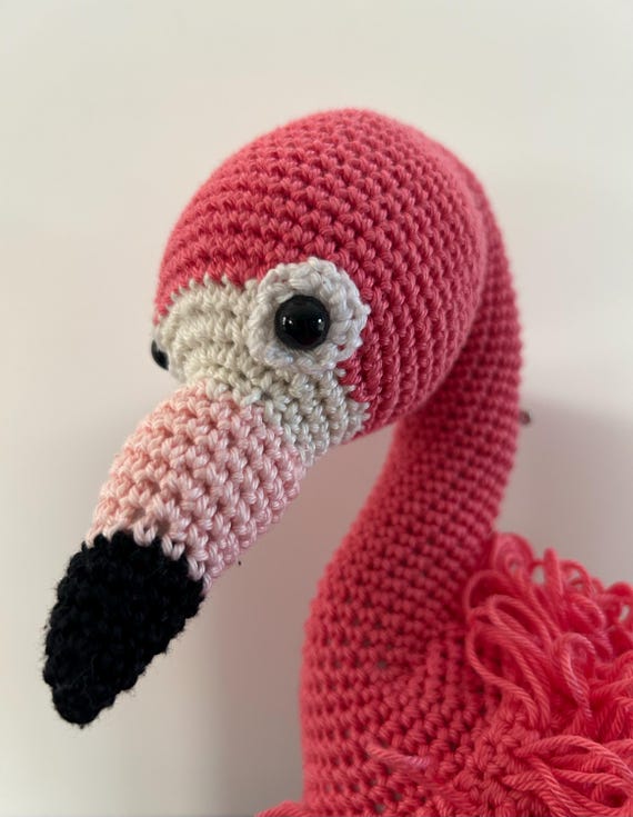 crochet animal, flamingo