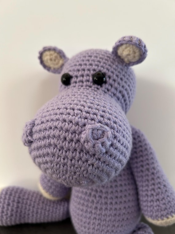 crocheted animal, hippo
