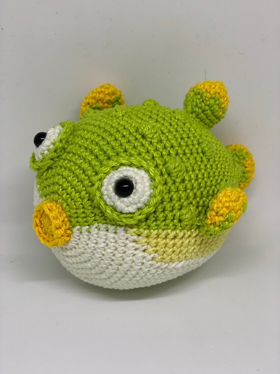 Crochet animal, fish, puffer fish
