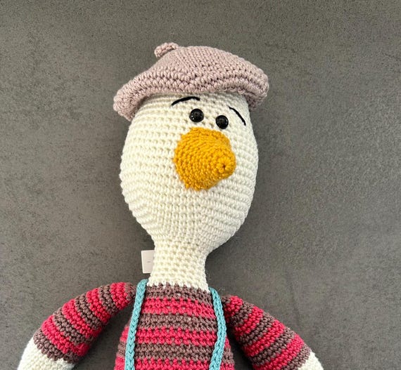 crochet animal, goose, male, dad
