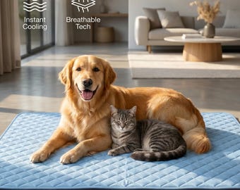Cooling Dog Mat, Pet Cooling Pad, Dog Cooling Mat, Cat Cooling Mat, Ice Silk Pet Mat, Summer Dog Bed, Breathable Dog Mat, Cooling Pet Bed