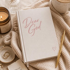 Dear God Prayer Journal, Christian Notebook, Faith Based Gift for Her, Scripture Journal, Devotional Journal, Christian Gift
