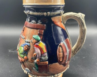 Vintage German Ceramic Stein Pitcher