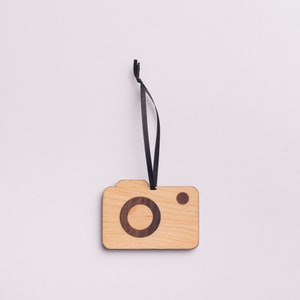 Camera Ornament-wood