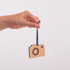 Camera Ornament-wood image 2