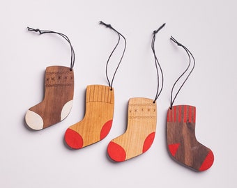 Sock/Stocking Ornament-painted wood