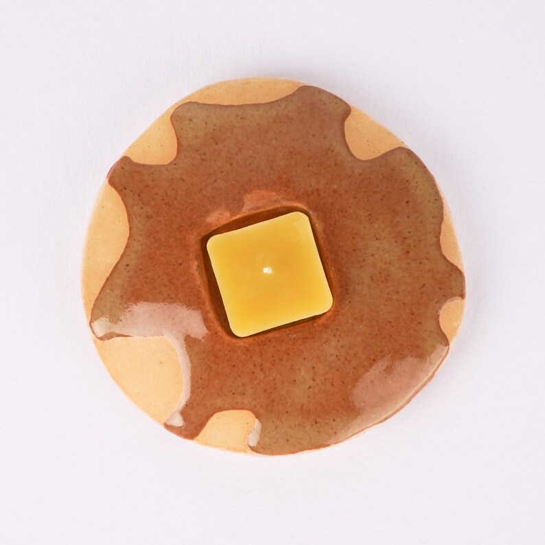 Ceramic Pancake Candle Holder