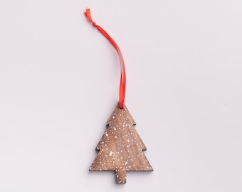 walnute tree ornament with painted on lights