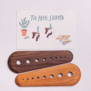 Herb Stripper, Wooden Herb and leaf scraper image 5