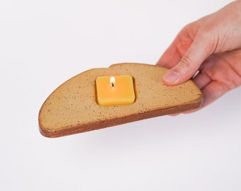 Ceramic Sourdough Toast Candle Holder