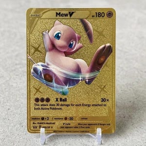 mew v pokemon card gold CGC 8.5 ex Metal (Graded Card)  Phurion the trusted official grading guarantees its condition Pokmon TCG Mew V -