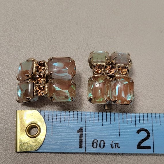 Vintage Unsigned Sapphirine Saphiret Rhinestone G… - image 4