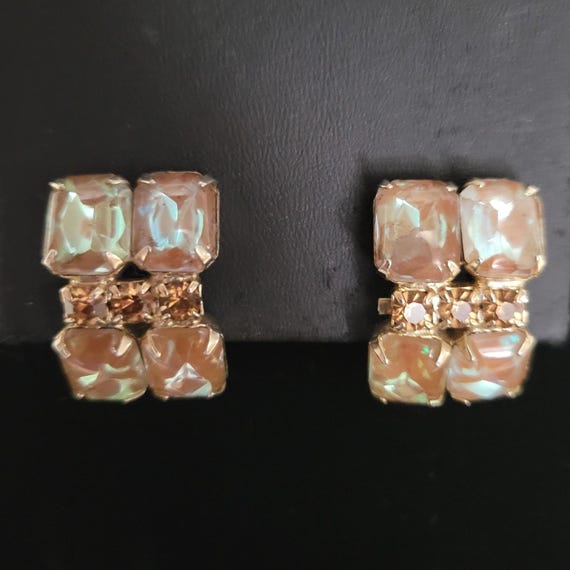 Vintage Unsigned Sapphirine Saphiret Rhinestone G… - image 1