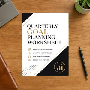 Download kwartaaldoelen voor ondernemers, werkblad voor strategische planning, doelstellingentracker