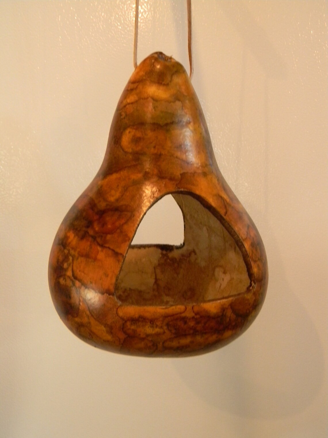 Painted Gourd Bird Feeder Etsy