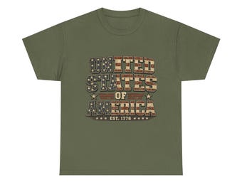 United States of America flag text Tee | Patriotic USA EST. 1776 shirt
