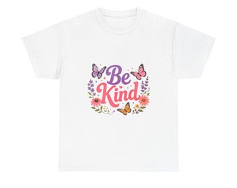 Be Kind butterfly floral tee | Inspirational message shirt