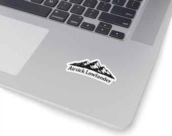 Mountain Logo Airsick Lowlander Sticker | Kiss-Cut Sticker