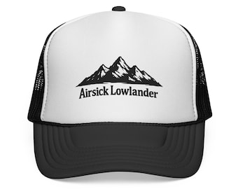 Airsick Lowlander mountain logo Trucker Cap | vintage mountain silhouette
