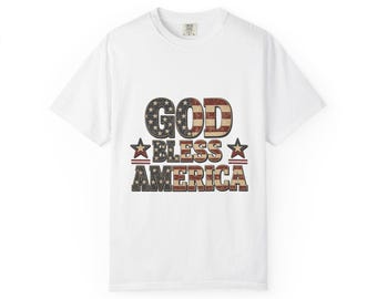 God Bless America T-shirt | Patriotic Stars & Stripes Graphic