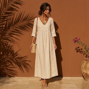 italian jersey dresses short sleeve cotton maxi dress DAVINA MAXI DRESS IN ITALIAN JERSEY AND POPLIN COTTON White / S / JRC9788