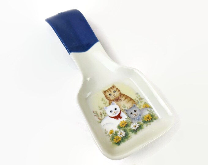 Otagiri of Japan Cat Spoon Rest Vintage Ceramic Cats Etsy