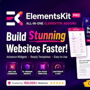 ElementsKit Pro con licencia GPL / Complementos y widgets avanzados para Elementor / Descarga instantánea