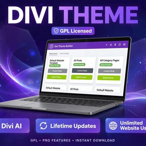 Divi Theme Builder GPL Licensed - Divi 5 + Divi AI Included - Lifetime Updates - Unlimited Website Usage - WordPress Theme
