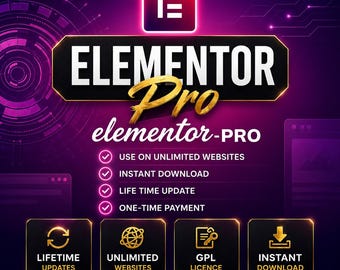 Elementor Pro GPL Plugin for WordPress | Unlimited Websites | Instant Digital Download | Website Builder Plugin