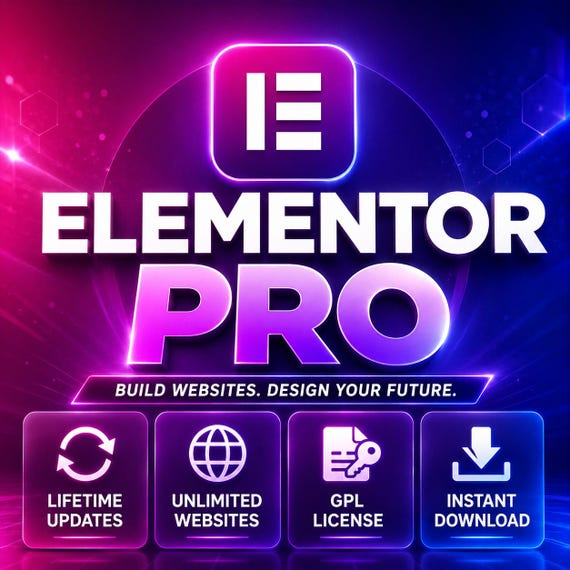 Elementor Pro GPL WordPress Plugin | Drag & Drop Website Builder | Instant Download | Unlimited Sites
