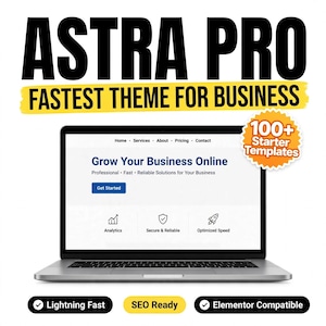 Astra Pro WordPress Theme | Fast Business Website Template | 100+ Starter Sites WooCommerce Bundle