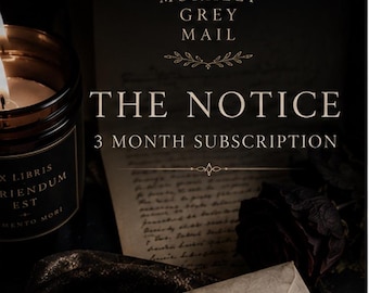 The Notice | 3 Month Dark Romance Letter Subscription | Morally Grey Mail | 18+ Fictional Correspondence