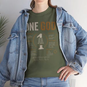 One God Shirt, Apostolic Pentecostal Shirt, Christian T-Shirt, Faith Apparel, Christian Gift, Scripture Tee, Religious Shirt, Biblical Truth