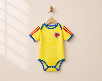 Tutina da calcio personalizzata per neonati della Colombia / Body con nome e numero personalizzati