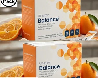 Unicity Balance Cholesterol Support Drink Mix | Orange Fiber Supplement (2 Pack)