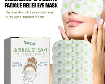 Herbal Steam Eye Mask 5 Pack | Self Heating Spa Eye Mask for Dry Eyes & Dark Circles | Stress Relief Eye Care Gift Set | Eye Fatigue Relief