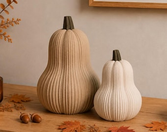Decoraciones de calabaza moscada | Decoraciones de otoño y Halloween | Impresión 3D | Decoraciones modernas | Decoración de mesa Japandi | Idea de regalo