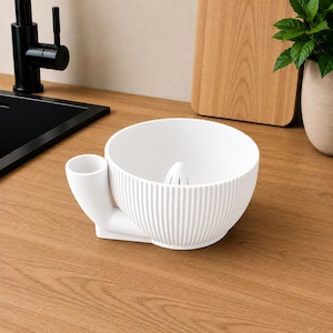 Spinning Wash Bowl for Fruit and Vegetables | Food-Safe Material | Washing Carousel for Berries and Herbs | 3D-Printed Kitchen Helper image 2