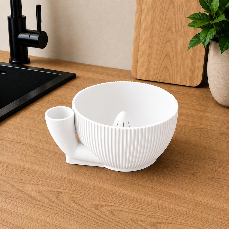 Spinning Wash Bowl for Fruit and Vegetables | Food-Safe Material | Washing Carousel for Berries and Herbs | 3D-Printed Kitchen Helper image 2