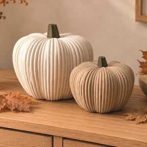 Halloween pompoenversieringen | 3D-print | Moderne decoratie | Pluche textuur | Japandi woonaccessoire | Herfsttafeldecoratie | Cadeau-idee