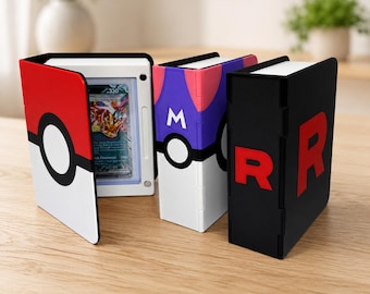Libro de Pokémon | Carpeta para cartas coleccionables con cargadores rígidos | Álbum para cartas de TCG | Almacenamiento de cartas | Impresión 3D