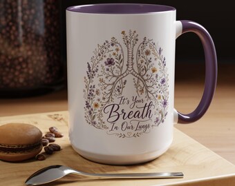 Floral Lungs Esophageal Mug | Accent Coffee Mug