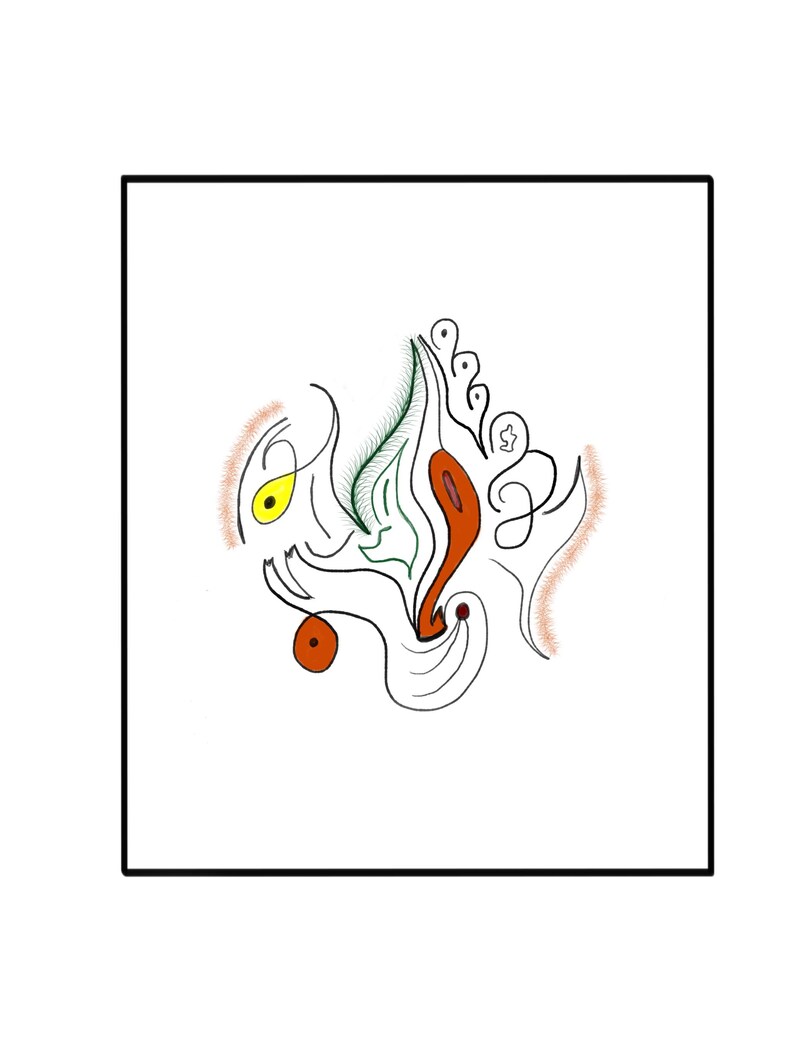 Pure Impulse Abstract Line Art, Surrealist Expressionist Drawing ...