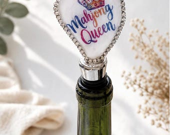 Mahjong Theme Oyster Shell Wine Bottle Stopper