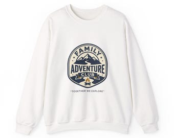 Family Adventure Club Crewneck Sweatshirt | Mountain Badge Logo