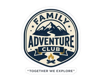 Family Adventure Club Sticker | Kiss-Cut Outdoor Camping Decal