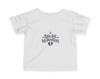 Little Feet Big Adventures Infant Tee | Baby Footprint Shirt