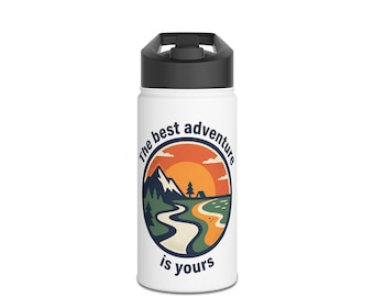 Sunset Mountain Adventure is Yours Stainless Steel Water Bottle | Insulated Travel Bottle