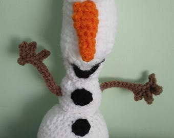Frozen Olaf inspired crochet amigurumi doll - 12"
