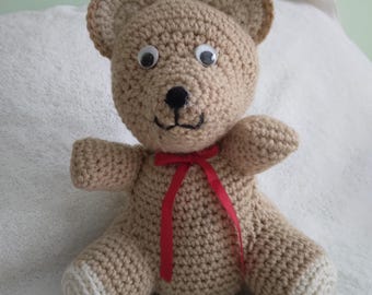 Teddy Bear crochet amigurumi doll - 10"